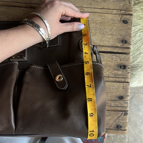 Dooney & Bourke Brown Leather Structured Tote - Picture 13 of 13